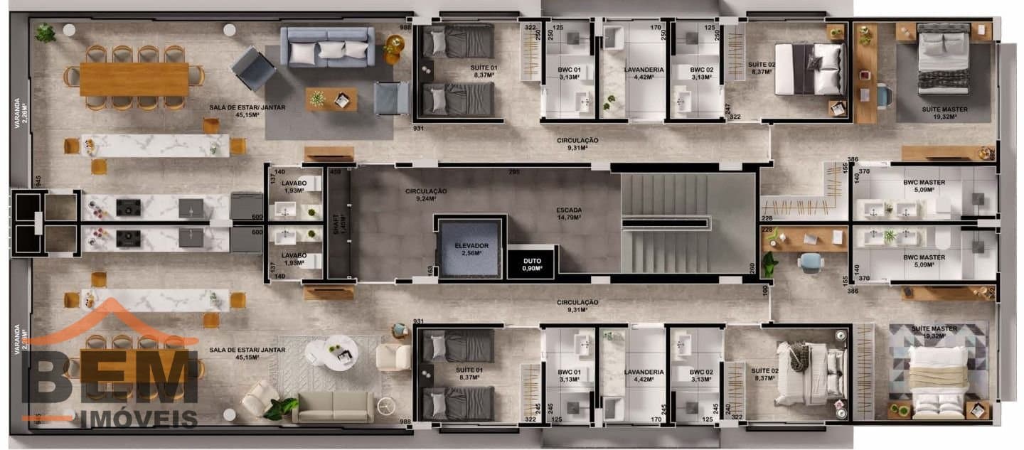 Apartamento para Venda com 3 quartos e 127m² no bairro Armação, em Penha