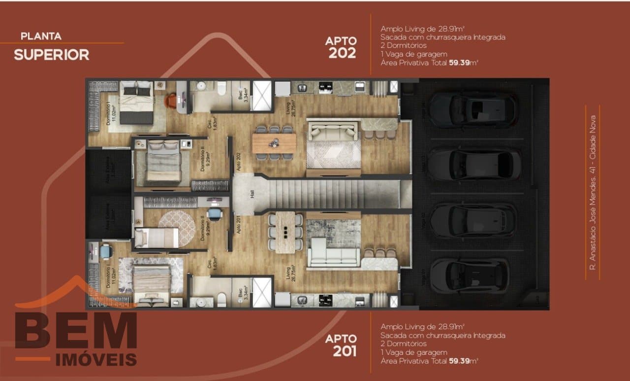 Apartamento para Venda com 2 quartos no bairro Cidade Nova, em Itajaí
